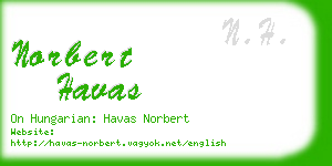 norbert havas business card